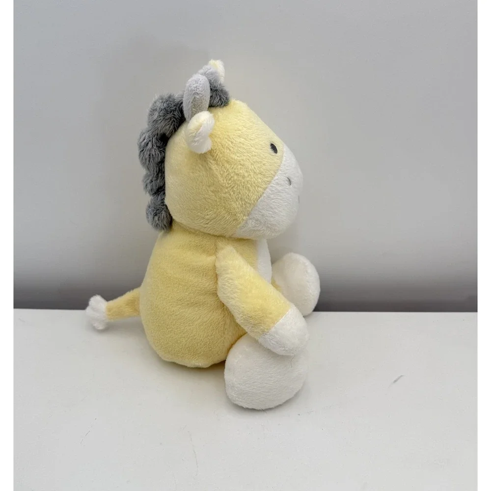 Carters Yellow White Gray Plush Giraffe Soft Stuffed Baby Toy Lightly Weighted